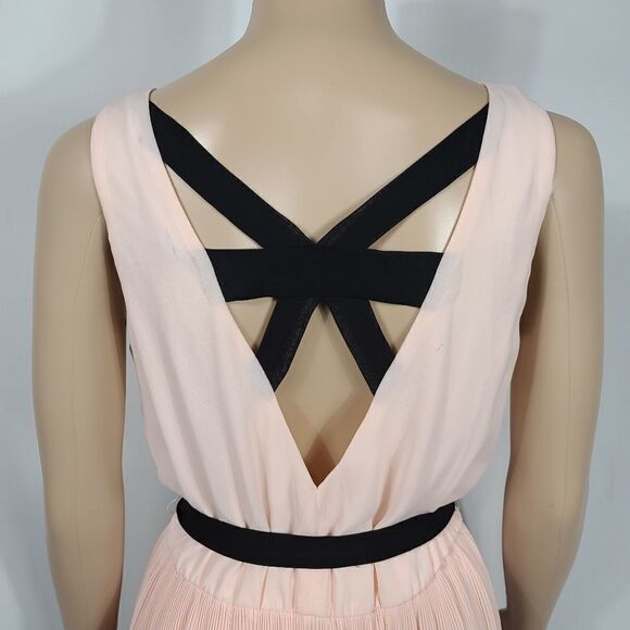 Lily Rose High-Low Peach Belted Dress - Picture 7 of 16